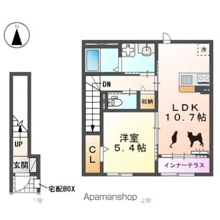 仮)北名古屋市石橋新築アパート【2階】の間取り