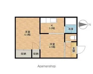 サーラ北島C【202号室】の間取り