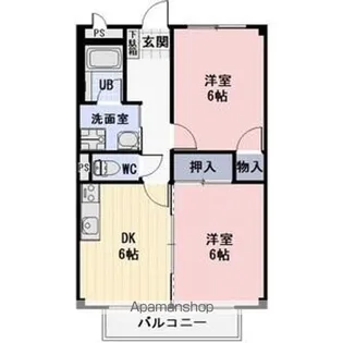 SURPLUS TWOタカサゴB【2階】の間取り