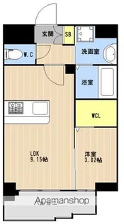 LIBTH西新Ⅲ【8階】の間取り