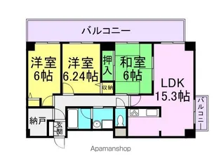 プライムレジデンス西宮【305号室】の間取り