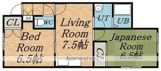インテルノ西町A棟【202号室】の間取り