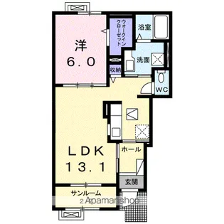 オーロモンテ.トレ【1階】の間取り