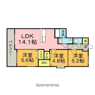 サザンクロス【3階】の間取り