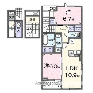 ヒカワヒルズ【3階】の間取り
