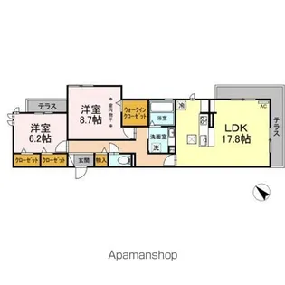 エトワール古城【1階】の間取り