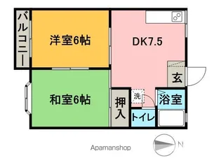 グリーンウッド【A-203号室】の間取り