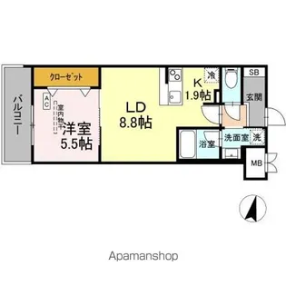 (仮)DーROOM木町通一丁目【9階】の間取り