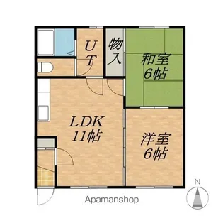 コーポニュータウン【2階】の間取り