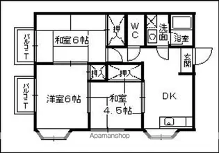 ロイヤルコーポ原市【2階】の間取り