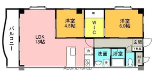 MKサンアトラス【206号室】の間取り