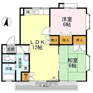 ラフィーネ 参番館【2階】の間取り