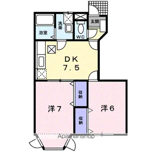 クレストール福田【1階】の間取り