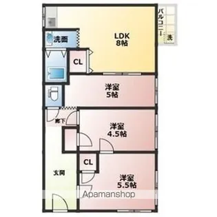 イスタ守口【201号室】の間取り