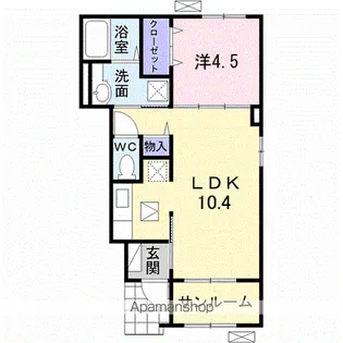 パレ・ロザージュⅣ【1階】の間取り