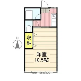 フジコーポ岩戸【102号室】の間取り