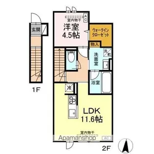 TORISIA青森中央【2階】の間取り