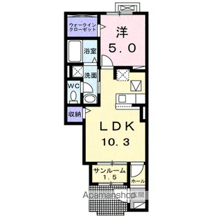 フォンテーヌⅢ C【1階】の間取り