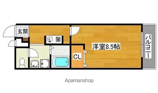 フロランス 東助松【1階】の間取り