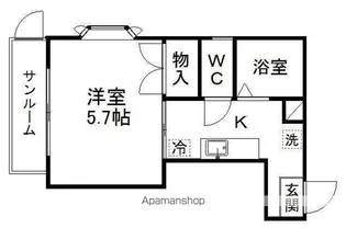 コーポウメダ【101号室】の間取り