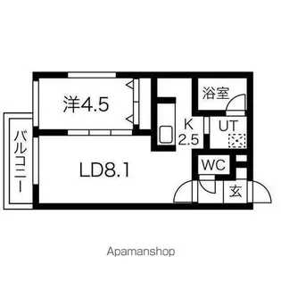 ヴィラーチェ旭町【3階】の間取り