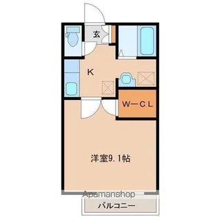 コーポ田神【1階】の間取り