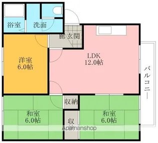 メゾンイワタ【B105号室】の間取り