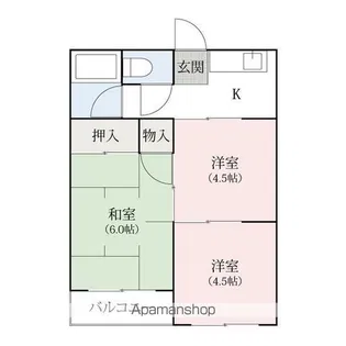 竹澤コーポ【201号室】の間取り
