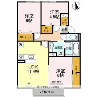 プレミアム弐番館【2階】の間取り