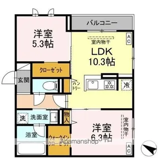セルメイユール【3階】の間取り