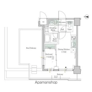 ワンルーフレジデンス錦糸町【8階】の間取り