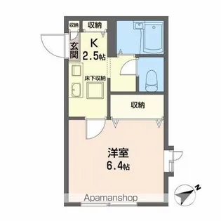 ハピネス西宮城野【1階】の間取り