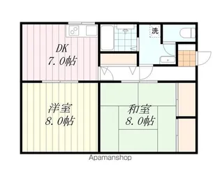 コーポ雅【205号室】の間取り