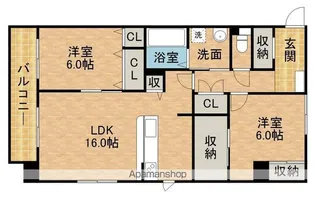 クランベリー【3階】の間取り