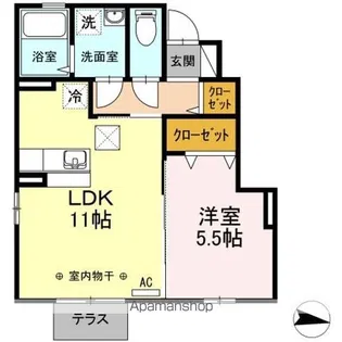 ヴェルドミール C【1階】の間取り