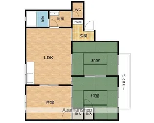シャルム井原里【A203号室】の間取り