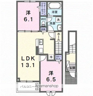 サニーフラットⅡ【2階】の間取り