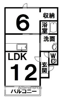 LEVANTEⅦ(レヴァンテセブン)【2C号室】の間取り