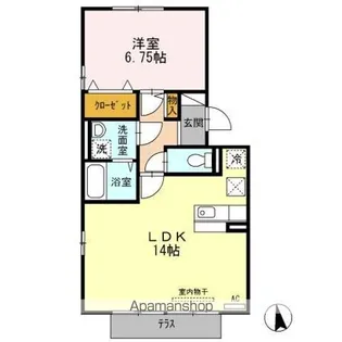 ヴァンクールC棟【1階】の間取り