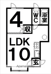 ノースハイムB【102号室】の間取り