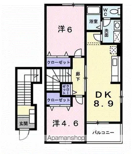 グレイスヒルB【2階】の間取り