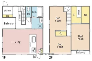 徳島県板野郡松茂町中喜来字蔵野【一戸建】の間取り