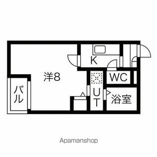 ヴィラ前之輪【3階】の間取り