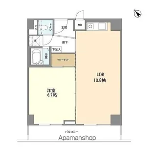 ディオケネス【4階】の間取り