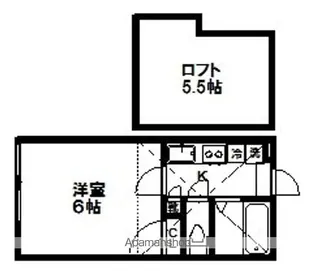 ロフティクラウン【106号室】の間取り