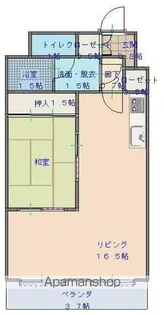 ダイアパレス久留米【4階】の間取り