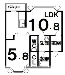 EAVES(イーブス)【105号室】の間取り