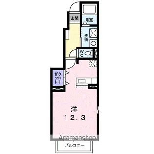 フルール・ミニヨン A【1階】の間取り