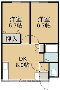 コーポおの【103号室】の間取り