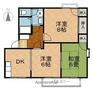 ラ・フォーレ長野C棟【2階】の間取り
